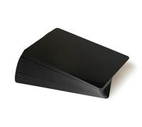 100 tarjetas de PVC mate premium, aptas para alimentos para Evolis, Pricecard Pro Flex, Magicard, Fargo, Zebra Card Impresoras... (negro)