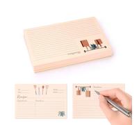 100 tarjetas de recetas en blanco de 4 x 6 pulgadas, hojas de recetas de doble cara, tarjetas de cocina casera para consejos de grabación, diarios de cocina, despedida de soltera, preparación de