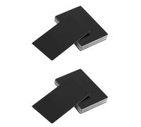 100 tarjetas de visita de metal en blanco, tarjetas de metal negro, marcado láser y de inyección de tinta adecuadas, aluminio resistente al agua, tarjetas de negocios grabadas para oficina y oficina