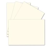 100 tarjetas individuales, DIN A6, 10,5 x 14,8 cm, 240 g/m², acanalado vainilla/crema, papel para manualidades, tarjetas postales en blanco