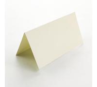 100 Tarjetones para Escribir, Tarjetas de Mesa en Blanco, 10 x 5 cm, como Tarjetas de Lugar, Tarjetas de Nombre, Cumpleaños, Bodas, Bautizos, Reservas de Mesa, etc. (Marfil)