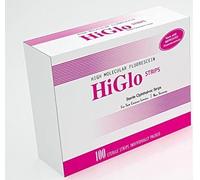 100 Tiras de Fluoresceína de Alto Peso Molecular HiGlo Sin Teñir para Lentes de Contacto Blandas