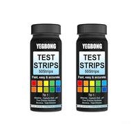 100 tiras de prueba 7 en 1 para entornos acuáticos, monitor de pH, KH, GH, NO3 y bromo en tanques de peces