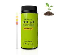 100 tiras de prueba de pH del suelo, rango de 3,5 a 9, kit de papel de prueba de pH de alta precisión, medidor de pH del suelo para jardín, césped, hierba, plantas, abono vegetal,