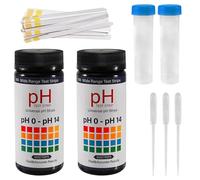 100 tiras de prueba de pH para suelo (rango de pH 0-14), medidor de prueba de ácido, adecuado para jardines, habitaciones, césped, granjas, verduras, árboles frutales, flores, terrazas, compost