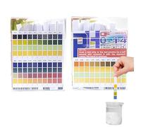 100 Tiras Reactivas De PH, Papel De Prueba Ácido-Base De Cuatro Colores, Kit De Medidor De Agua Piscina Acuarios, Ácido Cianúrico Alcalinidad,Rango De Medición PH 0-14,Ideal Para Hogar, Laboratorios
