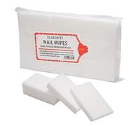 100 toallitas absorbentes sin pelusa removedor de esmalte de uñas, toallitas limpiadoras de algodón, almohadillas de limpieza para salón de arte de uñas o uso doméstico