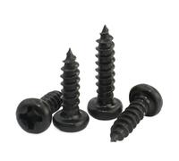 100 tornillos autorroscantes for madera de cabeza redonda, de acero inoxidable 304, color negro, M1.4, M1.7, M2, M2.2, M2.5(10mm)