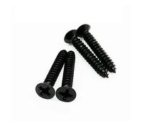 100 tornillos autorroscantes para madera de acero negro, minitornillos Phillips de cabeza plana avellanada y redonda, M1.7, M2, M2.6, M3, M3.5 (tamaño: 10 mm, M1.7)