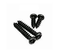 100 tornillos autorroscantes para madera de acero negro, minitornillos Phillips de cabeza plana, avellanada y redonda, M1.7, M2, M2.6, M3, M3.5 (tamaño: 10 mm, M1.7)