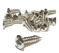 100 tornillos cromados para placa de arañazos de guitarra, 3 mm x 12 mm, tornillos de pasatiempos