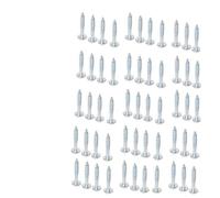 100 tornillos de agujero de bolsillo, tornillos autorroscantes de madera de acero al carbono con protección contra el óxido RUSPERT, plata, 25-63 mm