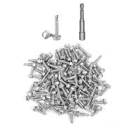100 Tornillos Hexagonales, 1 Casquillo Magnético, Fijaciones Para Tejados Ondulados, Tornillos Autoperforantes Para Metal, Tornillos Decorativos, Tornillos Autorroscantes De Acero Inoxidable