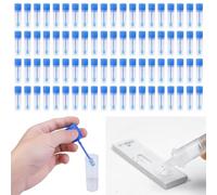 100 tubos de muestra de heces con cuchara, tubos de excrementos de 15 ml, tubos de muestras de heces para perros, tubos de examen para gatos, perros, tubos de ensayo para mascotas para pruebas