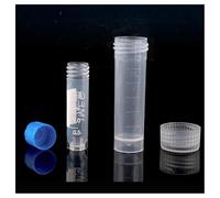 100 tubos de plástico, viales, botellas muestra con tapón rosca for suministros química, 1 a 15 ml Equipamiento de laboratorio
