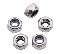 100 tuercas hexagonales M3 x 0,5 mm de nailon insertado (100 piezas) de acero inoxidable 304 18-8