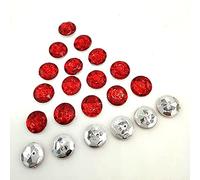 100 Uds 10mm venta al por mayor/venta al por menor nuevo acrílico 2 agujeros botones redondos accesorios de costura ropa DIY manualidades lotes colores-rojo