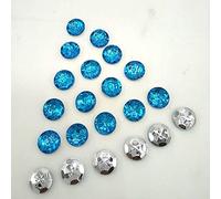 100 Uds 10mm venta al por mayor/venta al por menor nuevo acrílico 2 agujeros botones redondos accesorios de costura ropa DIY manualidades lotes colores-azul