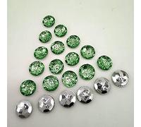 100 Uds 10mm venta al por mayor/venta al por menor nuevo acrílico 2 agujeros botones redondos accesorios de costura ropa DIY manualidades lotes colores-verde