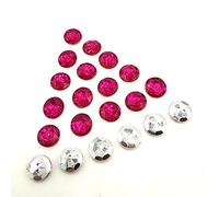 100 Uds 10mm venta al por mayor/venta al por menor nuevo acrílico 2 agujeros botones redondos accesorios de costura ropa DIY manualidades lotes colores-fushia