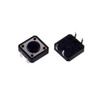 100 Uds 12x12mm x 4,3mm 12 * 12 * 4,3 H Panel PCB interruptor de botón táctil momentáneo