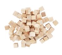 100 Uds 1cm cubos de madera, bloques de pino sin terminar para pintar decorar hacer rompecabezas manualidades proyectos DIY