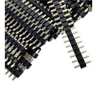 100 Uds 2,54mm perfil bajo corto L7.5/8,5/9,5/10,5mm 1x2/3/4/5/6P conector macho recto de una sola 0.8U dorado PCB(L8.5mm,5P)