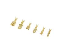 100 Uds 2,8/4,8/6,3mm terminales de engarzado hembra y macho conectores de cable de altavoz de latón for coche y fundas aislantes(2.8 Male 100PCS)