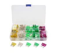 100 Uds 20A 25A 30A 35A 40A ATC ATO Auto coche camión Kit de fusibles hoja Regular