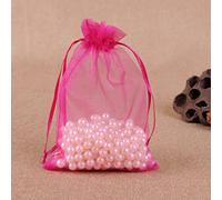 100 Uds 20x30 25x35 30x40 35x50cm bolsas de organza boda fiesta de cumpleaños dulces bolsas de chocolate caja de regalo de Navidad bolsas de embalaje-rosa roja,20x30cm