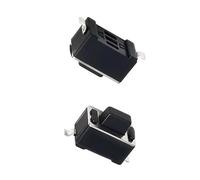 100 Uds 2Pin SMD DIP DC12V 50mA 3X6X4.3/5MM interruptor táctil botón táctil 3 * 6 * 5mm botón(Black SMD 3x6x5MM)
