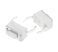 100 Uds 2Pin SMD DIP DC12V 50mA 3X6X4.3/5MM interruptor táctil botón táctil 3 * 6 * 5mm botón(White DIP 3x6x4.3MM)