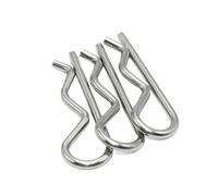 100 Uds 304 Clip de cuerpo acero inoxidable RC tipo B pasador chaveta ondulado Circlip tarjeta Pin horquilla alfileres coche camión Buggy Shell Pins para Remolque Tractor Camión(M1.6x38mm)