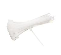 100 Uds 3X100/150/200mm Nylon blanco Cable bridas de cremallera brida autoblocante(White 100PCS 4X250MM)