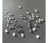 100 Uds 4,9X6mm Collar de proyección de Vidrio óptico Lente cilíndrica Convexa Plano 3mm Chip micrograbado Regalo DIY(Lens Only)