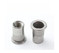 100 Uds 50 Uds 20 piezas Uds M3 M4 M5 M6 M8 M10 M12 304 tuerca de acero inoxidable remache roscado de cabeza plana inserto Nutsert remache tuerca(50pcs 304 WHITE,M3)