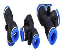 100 Uds 50 Uds lote PE Accesorios Neumáticos montaje plástico tipo T 3 vías for 4mm 6mm 8mm 10mm tubo en T conector rápido bloqueo deslizante(14mm(50pcs))