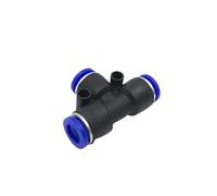 100 Uds 50 Uds lote PE Accesorios Neumáticos montaje plástico tipo T 3 vías for 4mm 6mm 8mm 10mm tubo en T conector rápido bloqueo deslizante(6mm(100pcs))