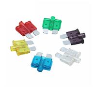 100 Uds 5A 10A 15-40A insertos de fusibles automáticos tamaño mediano tabletas seguro coche fusible estándar con lámpara caja(20A)