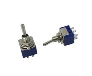100 Uds 6mm 2 posiciones 6 pines interruptor de palanca 2A 5A 6A 250V interruptor basculante for Motor coche barco MTS202