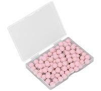 100 Uds. Alfileres de empuje, tachuelas de mapa, alfileres decorativos de plástico y acero para tableros de corcho, 9,5x20mm (Rosa)