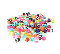 100 Uds. Anillos de cuentas trenzadas de resina de colores, accesorios de herramientas de decoración de Belleza del cabello