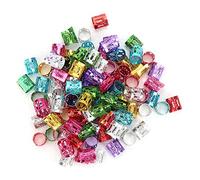 100 Uds. Anillos De Cuentas Trenzadas Para El Cabello, Anillos De Aluminio Coloridos Para El Cabello Para Trenzas, Joyería Para El Cabello, Adecuado Para Niñas(Multiple colors)