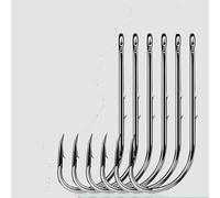 100 Uds. Anzuelos de Pesca con púas de mar, Anzuelo de Pico de vástago Largo, Soporte for Cebo Vivo, anzuelos de Gusano de Pesca(Size-6-0 Gap-18.5mm)