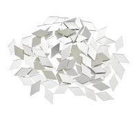 100 Uds. Azulejos de mosaico con espejo de cristal con forma de diamante, accesorio artesanal artesanal, decoración artística for pared del hogar, suministros para Arte y Manualidades