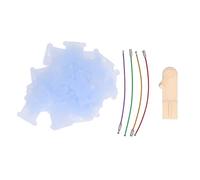 100 Uds bobinas de hilo de plástico con bobinadora Manual manualidades DIY bobinas de bordado de fácil almacenamiento para costura (Azul)