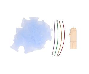 100 Uds bobinas de hilo de plástico con bobinadora Manual manualidades DIY bobinas de bordado de fácil almacenamiento para costura (Azul)