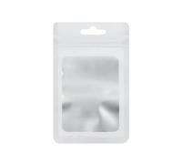 100 Uds. Bolsa con cierre de cremallera de papel de Mylar negro mate, orificio para colgar, muesca de desgarro reutilizable, bolsas de embalaje para almacenamiento de alimentos, color, 18x26cm