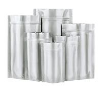 100 Uds. Bolsa plateada con cierre de cremallera, bolsa de pie con cierre automático, reutilizable, con muesca de desgarro, Doypack, bolsas de almacenamiento de alimentos-19x29cm-Otros