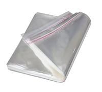 100 Uds. Bolsas de embalaje de bolsas de celofán/celofán planas con sellado automático transparente con cierre adhesivo